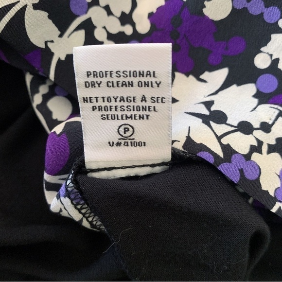 Diane Von Furstenberg Ora Floral Silk Blouse 4 Contrast Back - Picture 9 of 10